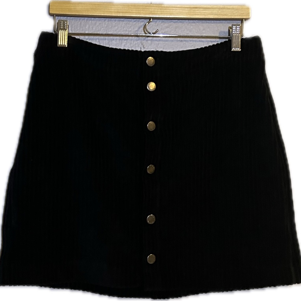 Z Supply Black Corduroy Mini Skirt